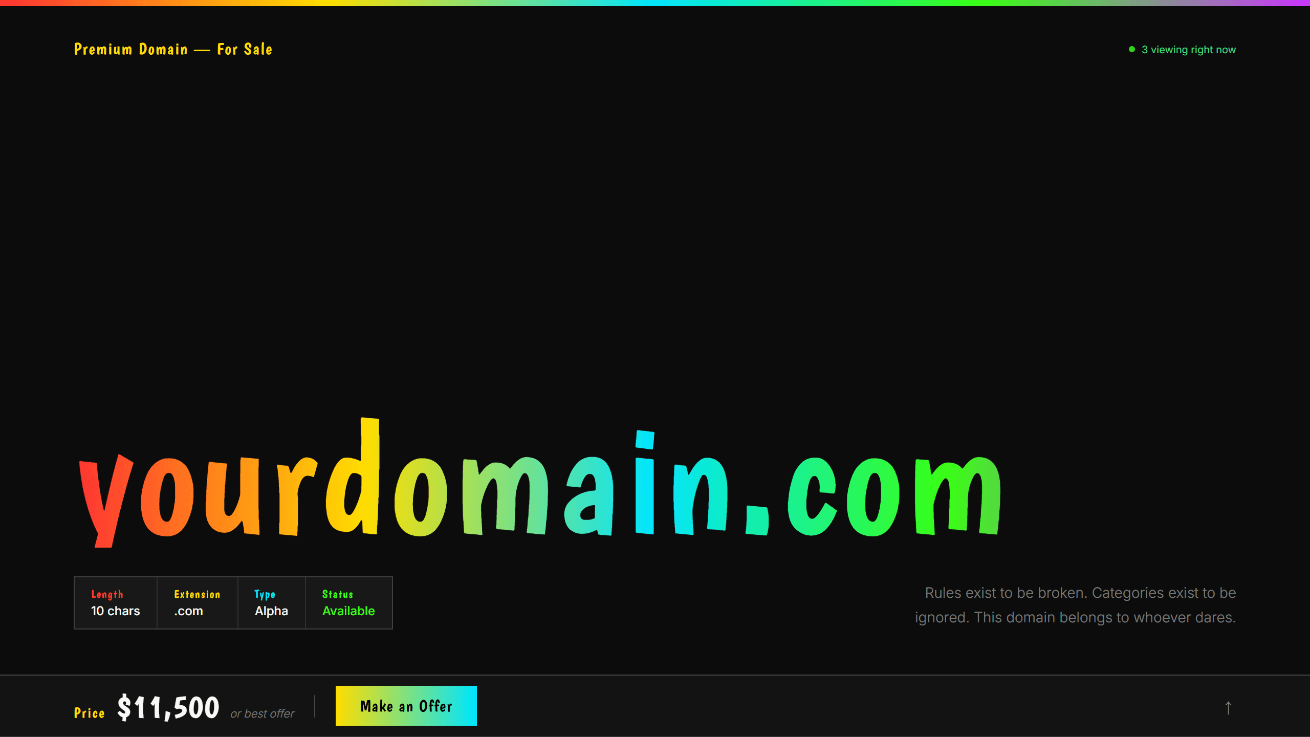Riot domain lander template preview