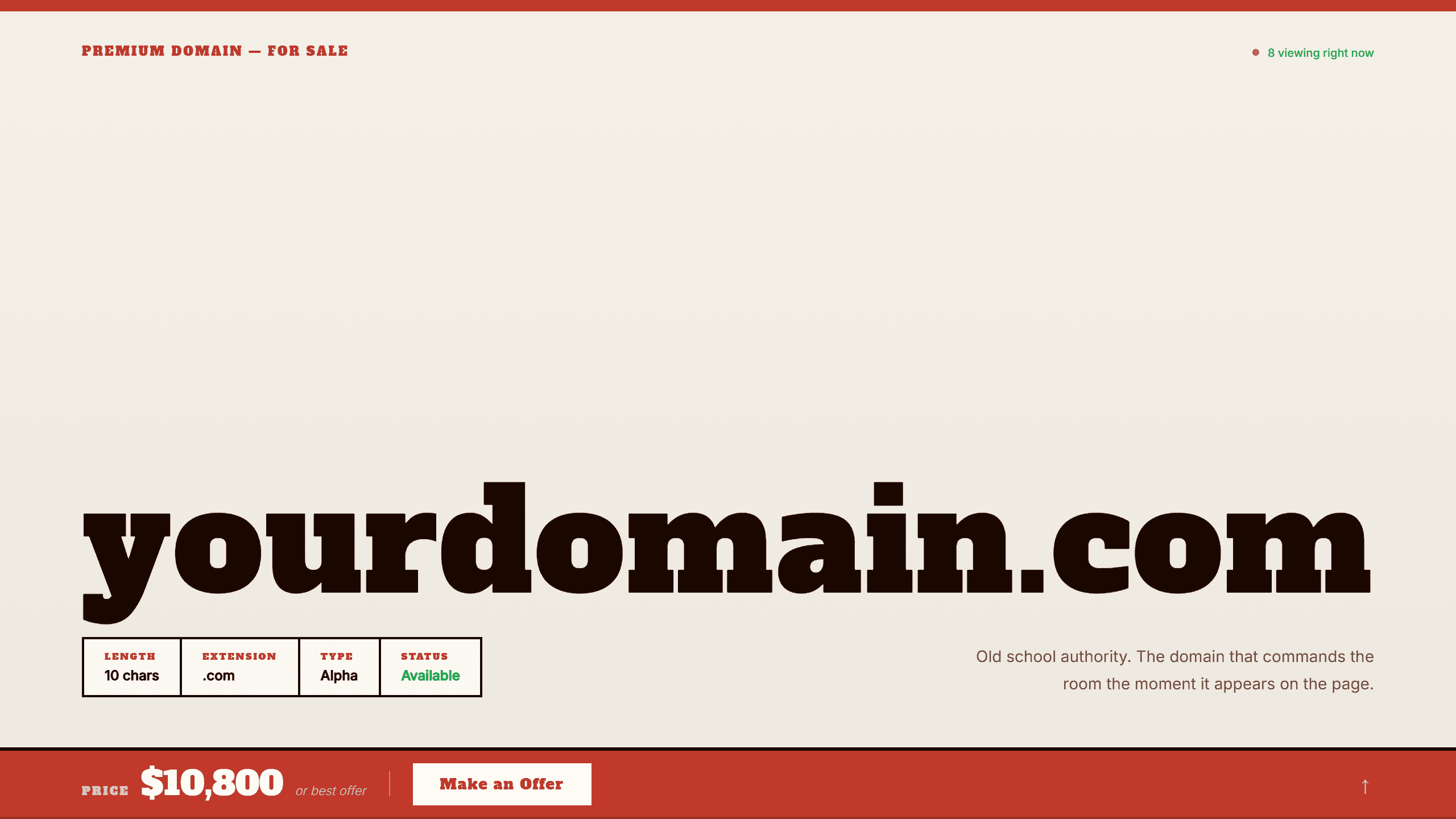 Slab domain lander template preview