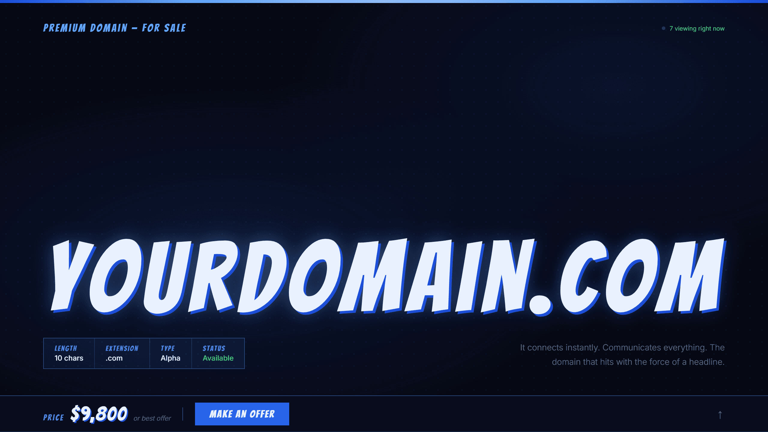Wham domain lander template preview