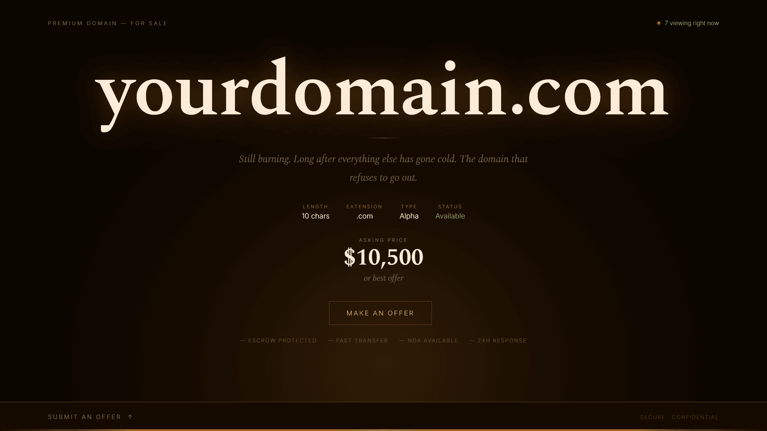 Ember domain lander template preview