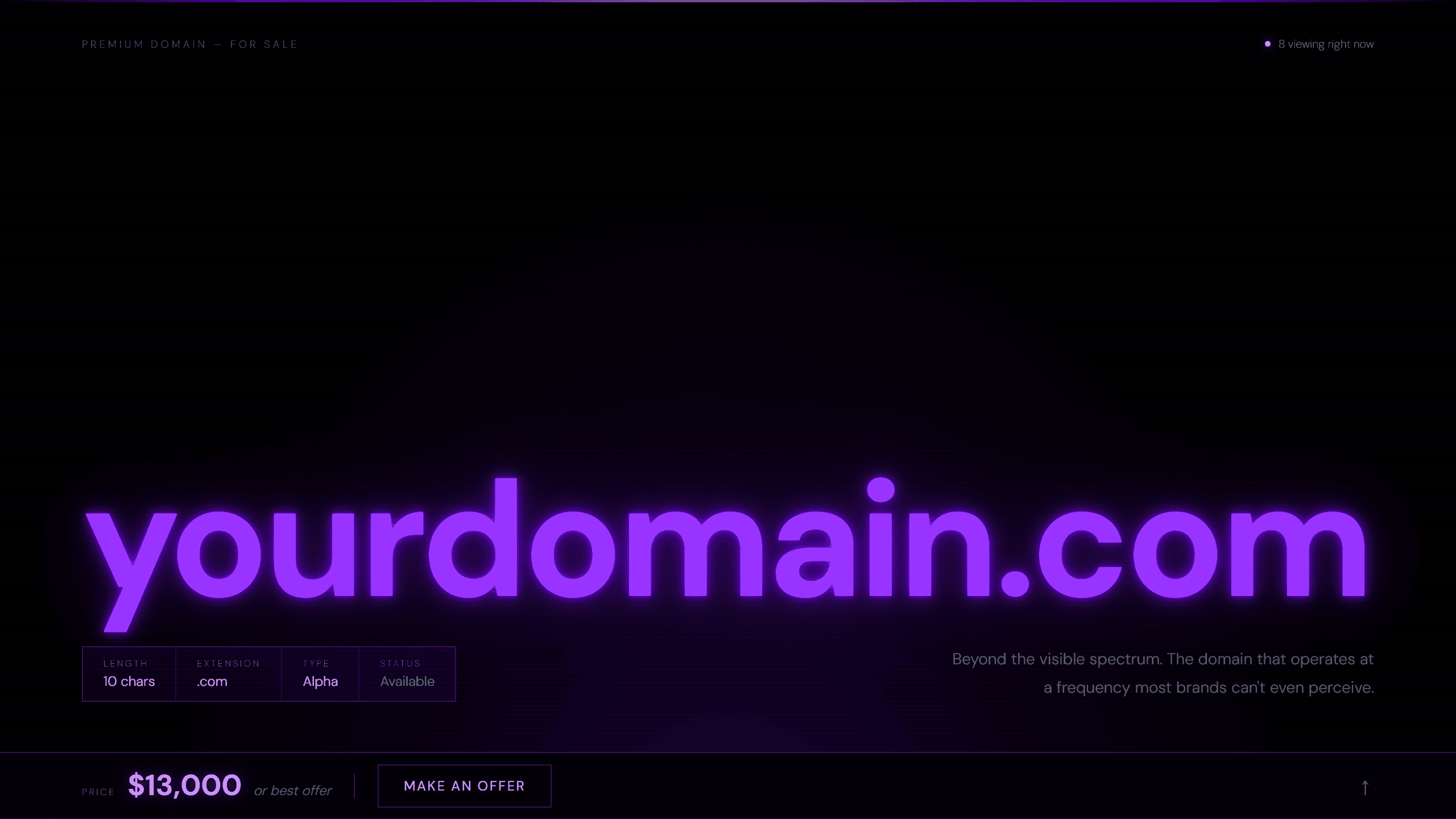 Ultraviolet domain lander template preview