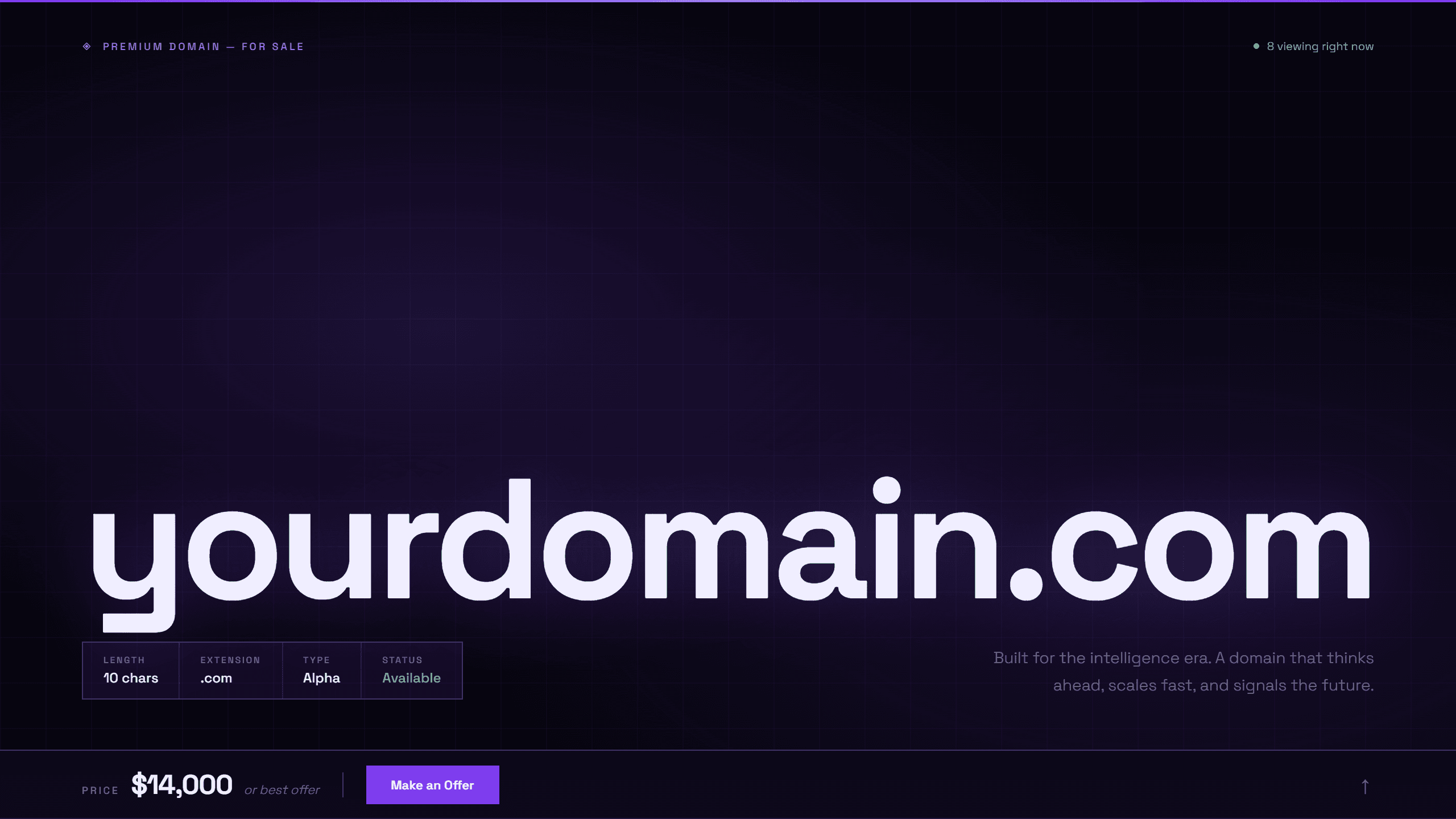 Neural domain lander template preview