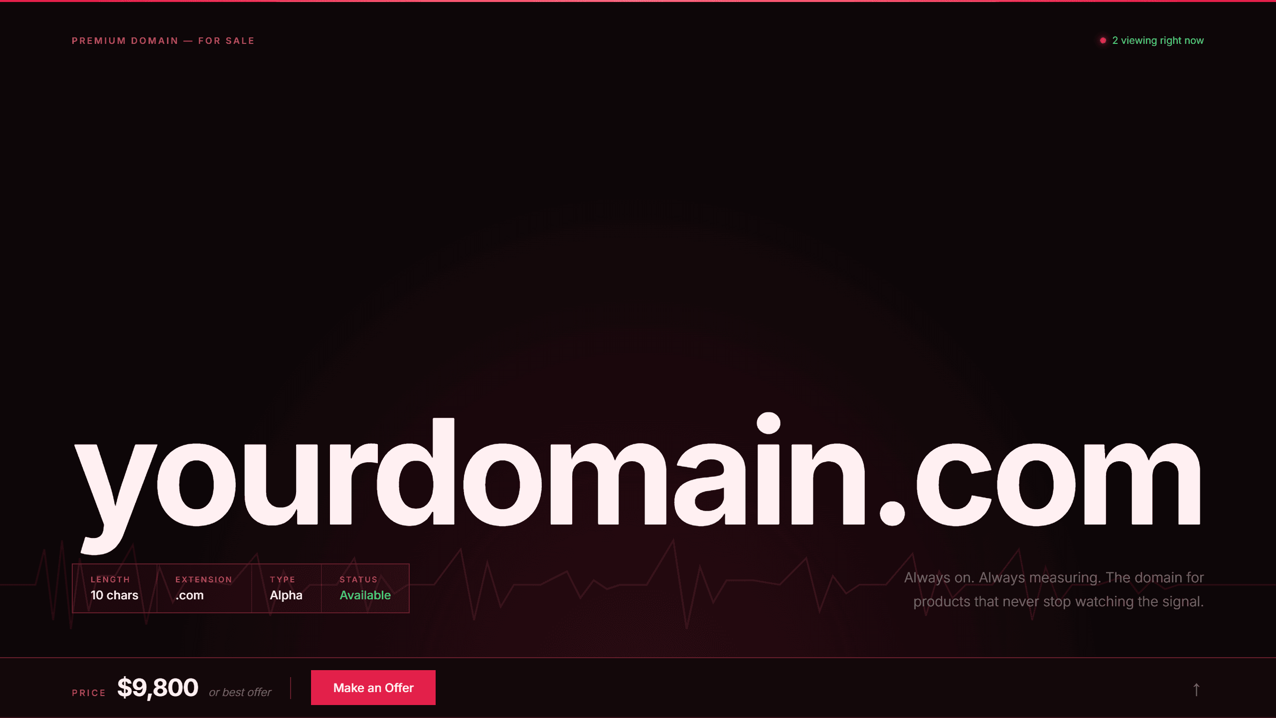 Pulse domain lander template preview